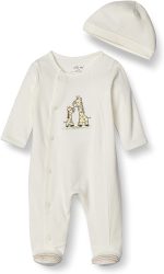 Little Me Unisex Baby 2 Piece Footie and Cap Set